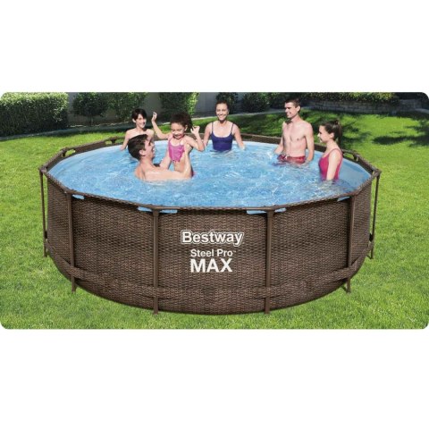 Basen ogrodowy stelażowy 366 x 100 cm zestaw 10w1 Bestway 56709 Basen ogrodowy stelażowy 366 x 100 cm zestaw 10w1 Bestway 56709