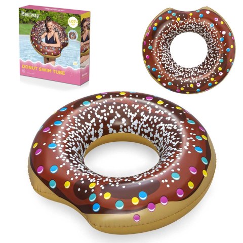 Dmuchane koło plażowe do pływania brązowy Donut 107cm BESTWAY Dmuchane koło plażowe do pływania brązowy Donut 107cm BESTWAY