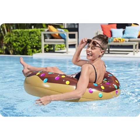 Dmuchane koło plażowe do pływania brązowy Donut 107cm BESTWAY Dmuchane koło plażowe do pływania brązowy Donut 107cm BESTWAY
