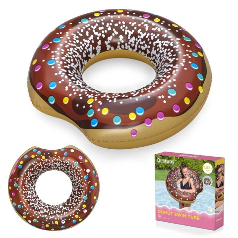 Dmuchane koło plażowe do pływania brązowy Donut 107cm BESTWAY Dmuchane koło plażowe do pływania brązowy Donut 107cm BESTWAY