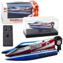 Łódź Motorówka Zdalnie Sterowana RC Niebiesko-Srebrna 14cm Łódź Motorówka Zdalnie Sterowana RC Niebiesko-Srebrna 14cm