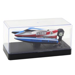 Łódź Motorówka Zdalnie Sterowana RC Niebiesko-Srebrna 14cm