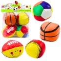 Miękkie Piłki Sportowe Koszykówka Rugby Piłka Nożna Baseball Zestaw 4ele. Miękkie Piłki Sportowe Koszykówka Rugby Piłka Nożna Baseball Zestaw 4ele.