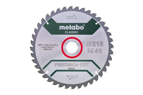 PIŁA TARCZOWA PRECISION CUT WOOD 216*30MM 40WZ PIŁA TARCZOWA PRECISION CUT WOOD 216*30MM 40WZ