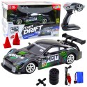 Samochód Wyścigowy Auto Do Driftu RC Czarno Zielone 30km/h 1:16 Samochód Wyścigowy Auto Do Driftu RC Czarno Zielone 30km/h 1:16