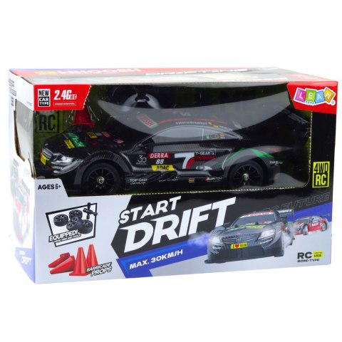 Samochód Wyścigowy Auto Do Driftu RC Czarny Karbon 30km/h 1:16 Samochód Wyścigowy Auto Do Driftu RC Czarny Karbon 30km/h 1:16