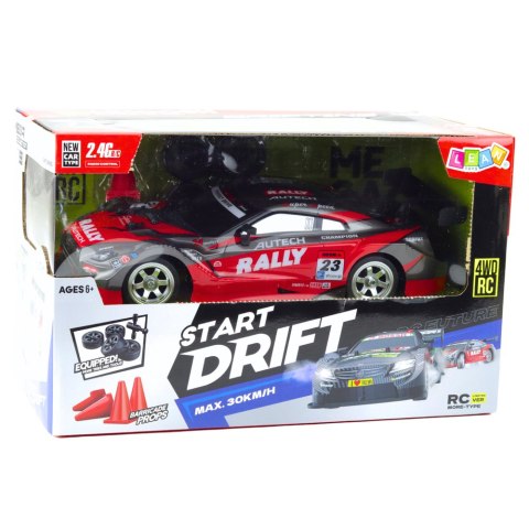 Samochód Wyścigowy Auto Do Driftu RC Czerwono Czarny 30km/h 1:16 Samochód Wyścigowy Auto Do Driftu RC Czerwono Czarny 30km/h 1:16