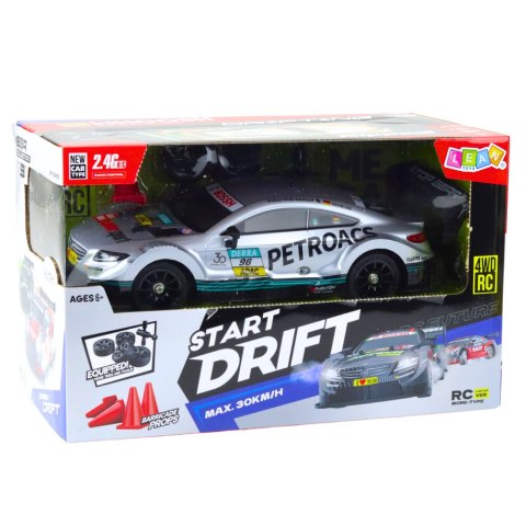 Samochód Wyścigowy Auto Do Driftu RC Srebrne 30km/h 1:16 Samochód Wyścigowy Auto Do Driftu RC Srebrne 30km/h 1:16