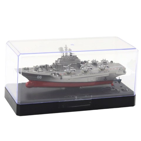 Statek Militarny Łódź Zdalnie Sterowana RC Srebrna 15cm Statek Militarny Łódź Zdalnie Sterowana RC Srebrna 15cm