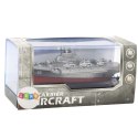 Statek Militarny Łódź Zdalnie Sterowana RC Srebrna 15cm Statek Militarny Łódź Zdalnie Sterowana RC Srebrna 15cm
