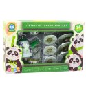 Zestaw Do Herbaty Metalowy Dzbanek Filiżanka Talerzyki Panda Zielony 14el Zestaw Do Herbaty Metalowy Dzbanek Filiżanka Talerzyki Panda Zielony 14el