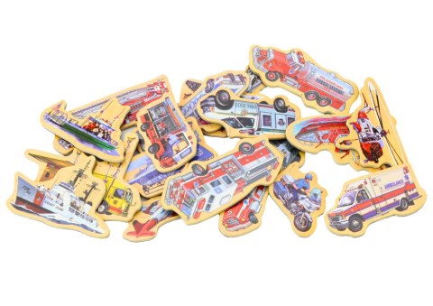 Zestaw Magnesy Drewniane Pojazdy Statki Samoloty 20 Sztuk Zestaw Magnesy Drewniane Pojazdy Statki Samoloty 20 Sztuk