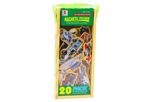 Zestaw Magnesy Drewniane Pojazdy Statki Samoloty 20 Sztuk Zestaw Magnesy Drewniane Pojazdy Statki Samoloty 20 Sztuk