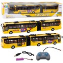 Autobus Szkolny Trolejbus Przegubowy Zdalnie Sterowany RC 1:32 Żółty Autobus Szkolny Trolejbus Przegubowy Zdalnie Sterowany RC 1:32 Żółty
