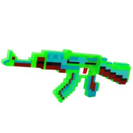 Karabin Pikselowy Broń Światła Dźwięki Zielony 39cm
