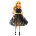 Lalka Anlily Suknia Balowa Czarno Złota Ruchome Kończyny Blond Włosy Lalka Anlily Suknia Balowa Czarno Złota Ruchome Kończyny Blond Włosy