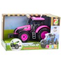 Traktor Farmerski Rolniczy Na Baterie Światła Dźwięki Różowy Traktor Farmerski Rolniczy Na Baterie Światła Dźwięki Różowy