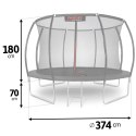 Trampolina ogrodowa profilowana 12ft/374cm z siatką wewnętrzną Neo-Sport Trampolina ogrodowa profilowana 12ft/374cm z siatką wewnętrzną Neo-Sport