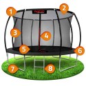 Trampolina ogrodowa profilowana 12ft/374cm z siatką wewnętrzną Neo-Sport Trampolina ogrodowa profilowana 12ft/374cm z siatką wewnętrzną Neo-Sport