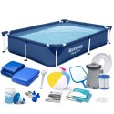 Basen prostokątny stelażowy 221x150x43 cm 16w1 Bestway 56401N Basen prostokątny stelażowy 221x150x43 cm 16w1 Bestway 56401N