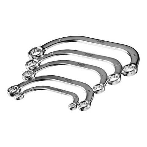 KOMPLET KLUCZY OCZKOWYCH WYGIĘTYCH 9-22MM 5SZT. KOMPLET KLUCZY OCZKOWYCH WYGIĘTYCH 9-22MM 5SZT.