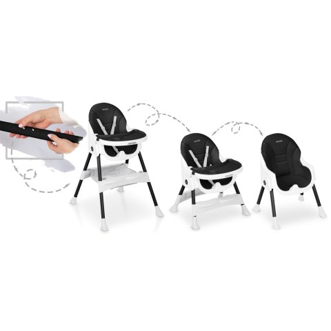 Krzesełko do karmienia Ricokids Mani czarne Krzesełko do karmienia Ricokids Mani czarne