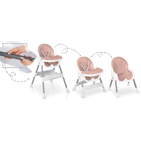Krzesełko do karmienia Ricokids Mani różowe Krzesełko do karmienia Ricokids Mani różowe