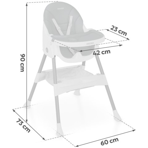 Krzesełko do karmienia Ricokids Mani szare Krzesełko do karmienia Ricokids Mani szare