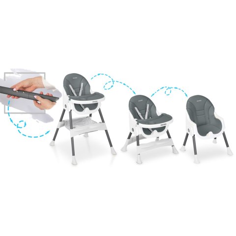 Krzesełko do karmienia Ricokids Mani szare Krzesełko do karmienia Ricokids Mani szare
