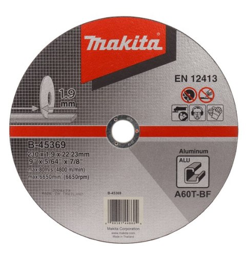 TARCZA TNACA DO ALUM. 230*1,9MM MAKITA TARCZA TNACA DO ALUM. 230*1,9MM MAKITA