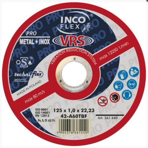 TARCZA WYPUKŁA T27 230*1.9*22 A36TBF-VRS TECHNIFLEX TARCZA WYPUKŁA T27 230*1.9*22 A36TBF-VRS TECHNIFLEX