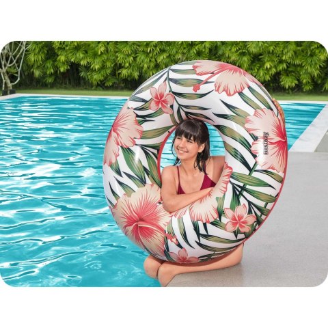 Koło do pływania 119cm Bestway 36237 różowy Bestway Koło do pływania 119cm Bestway 36237 różowy Bestway