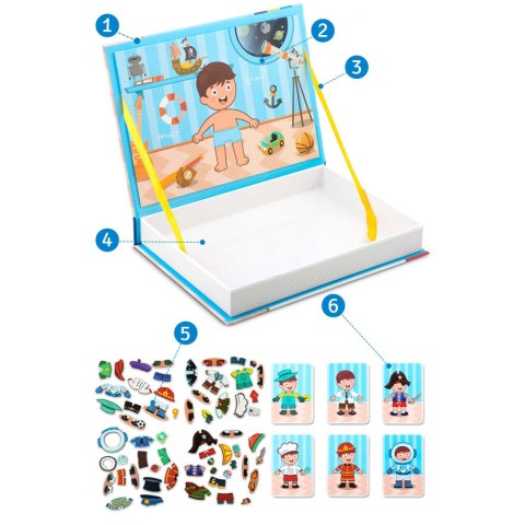 Książka magnetyczna puzzle Przebieranki RK-770 Ricokids Książka magnetyczna puzzle Przebieranki RK-770 Ricokids