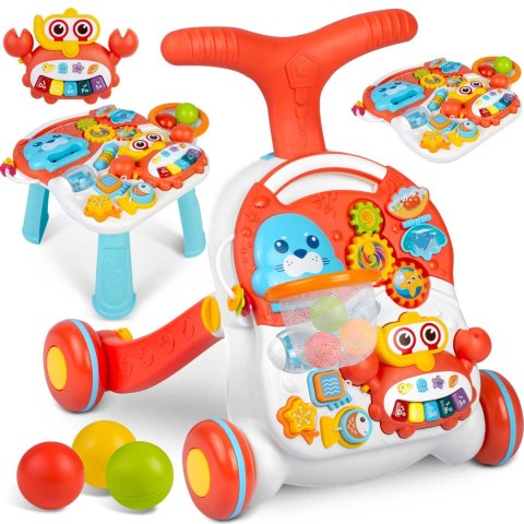 Pchacz stolik edukacyjny 2w1 RK-810 biało-czerwony Ricokids Pchacz stolik edukacyjny 2w1 RK-810 biało-czerwony Ricokids