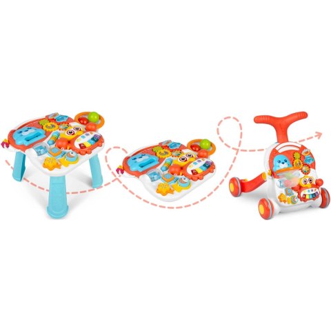 Pchacz stolik edukacyjny 2w1 RK-810 biało-czerwony Ricokids Pchacz stolik edukacyjny 2w1 RK-810 biało-czerwony Ricokids