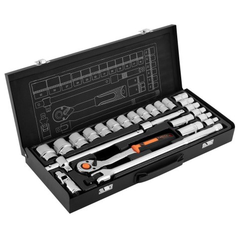 ZESTAW KLUCZY NASADOWYCH 1/2'' 25 CZĘŚCI NEO ZESTAW KLUCZY NASADOWYCH 1/2'' 25 CZĘŚCI NEO