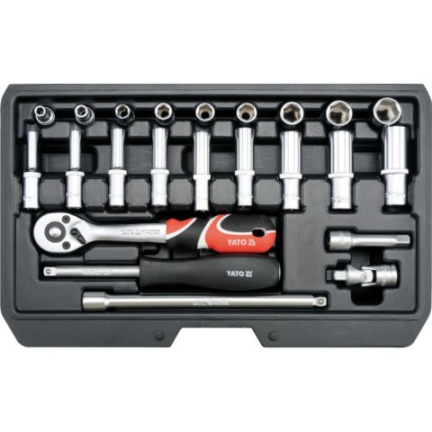 ZESTAW NARZĘDZIOWY 23 CZĘŚCI 1/4'' YATO ZESTAW NARZĘDZIOWY 23 CZĘŚCI 1/4'' YATO
