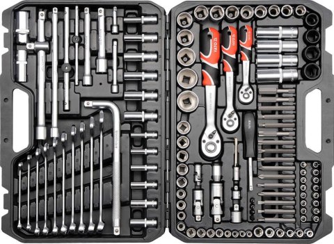 ZESTAW NARZĘDZIOWY XL 1/2''128 SZTUK YATO ZESTAW NARZĘDZIOWY XL 1/2''128 SZTUK YATO