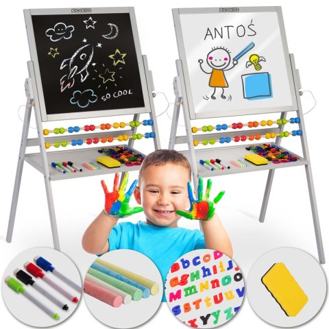 Magnetyczna kredowa tablica obrotowa Ricokids - szara Ricokids Magnetyczna kredowa tablica obrotowa Ricokids - szara Ricokids