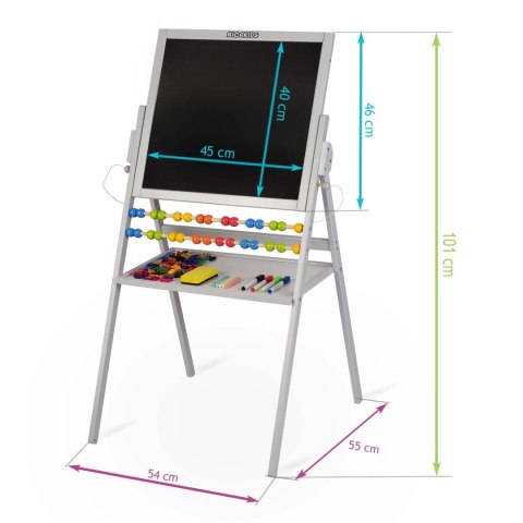 Magnetyczna kredowa tablica obrotowa Ricokids - szara Ricokids Magnetyczna kredowa tablica obrotowa Ricokids - szara Ricokids