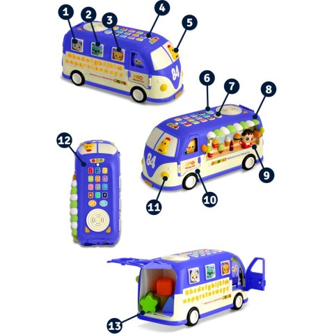 Zabawka edukacyjna Autobus RK-741 Ricokids niebieski Ricokids Zabawka edukacyjna Autobus RK-741 Ricokids niebieski Ricokids