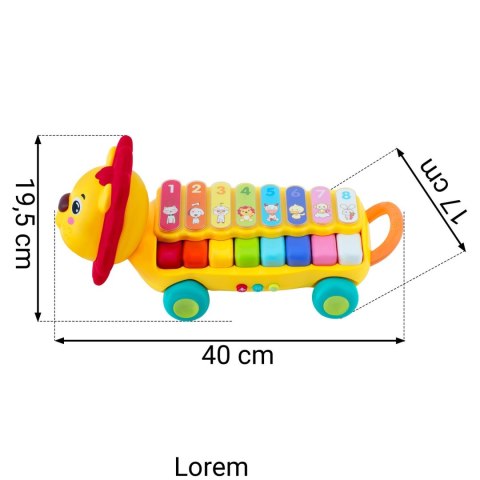 Zabawka edukacyjna cymbałki, Ksylofon lewek RK-740 Ricokids Ricokids Zabawka edukacyjna cymbałki, Ksylofon lewek RK-740 Ricokids Ricokids