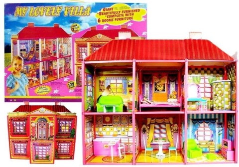 Domek dla Lalek Ogromna Willa z Meblami LEAN Toys Domek dla Lalek Ogromna Willa z Meblami LEAN Toys