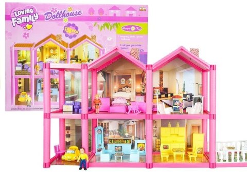 Duży domek dla lalek z akcesoriami + Meble 69cm LEAN Toys Duży domek dla lalek z akcesoriami + Meble 69cm LEAN Toys