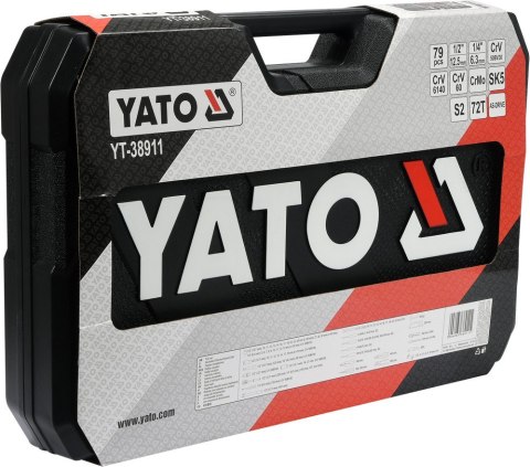 ZESTAW NARZĘDZIOWY 79 CZĘŚCI 1/2'' XXXL YATO ZESTAW NARZĘDZIOWY 79 CZĘŚCI 1/2'' XXXL YATO