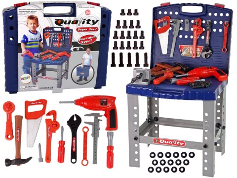 Zestaw Narzędzi w Walizce Wiertarka Stolik Warsztat Akcesoria LEAN Toys Zestaw Narzędzi w Walizce Wiertarka Stolik Warsztat Akcesoria LEAN Toys