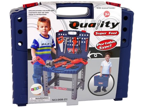 Zestaw Narzędzi w Walizce Wiertarka Stolik Warsztat Akcesoria LEAN Toys Zestaw Narzędzi w Walizce Wiertarka Stolik Warsztat Akcesoria LEAN Toys