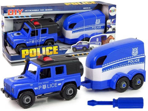 Auto Terenowe Transporter Policja Do Rozkręcania DIY Koń LEAN Toys Auto Terenowe Transporter Policja Do Rozkręcania DIY Koń LEAN Toys