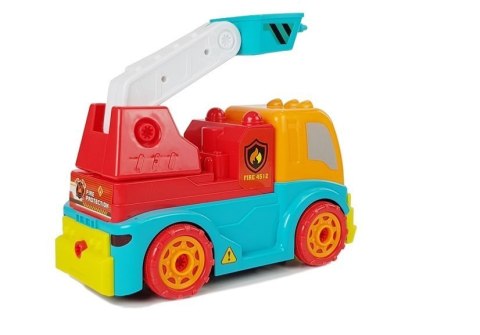 Auto Wóz strażacki Straż Pożarna do Rozkręcania LEAN Toys Auto Wóz strażacki Straż Pożarna do Rozkręcania LEAN Toys