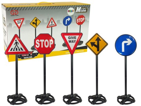 Duży Zestaw Edukacyjny Znaków Drogowych 82 cm LEAN Toys Duży Zestaw Edukacyjny Znaków Drogowych 82 cm LEAN Toys